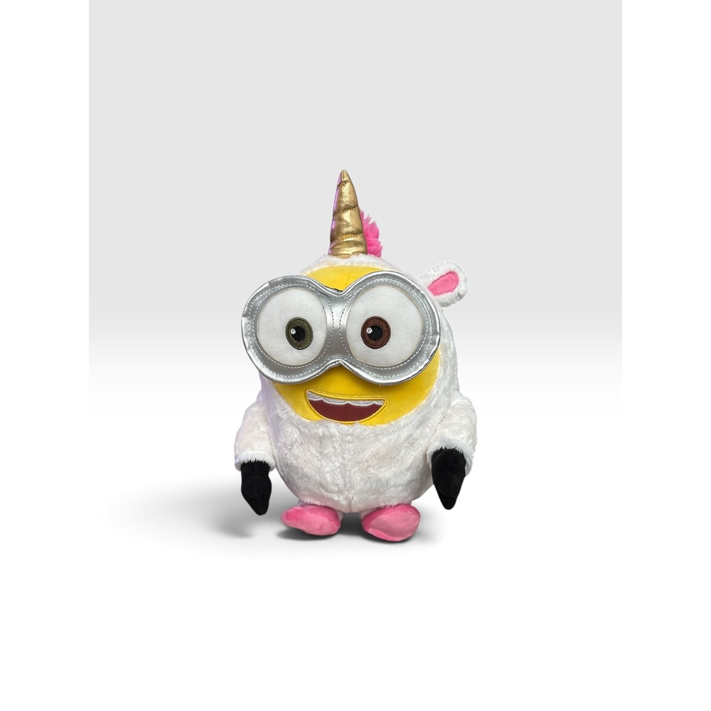 Universal Studios Bob Minion Plush in Removable White Unicorn Costume 11 In